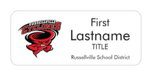 Load image into Gallery viewer, Russellville School District Name Tag - White Acrylic
