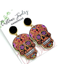 Load image into Gallery viewer, Sugar Skull Earrings