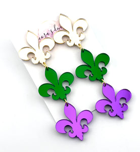 Mardi Gras Earrings