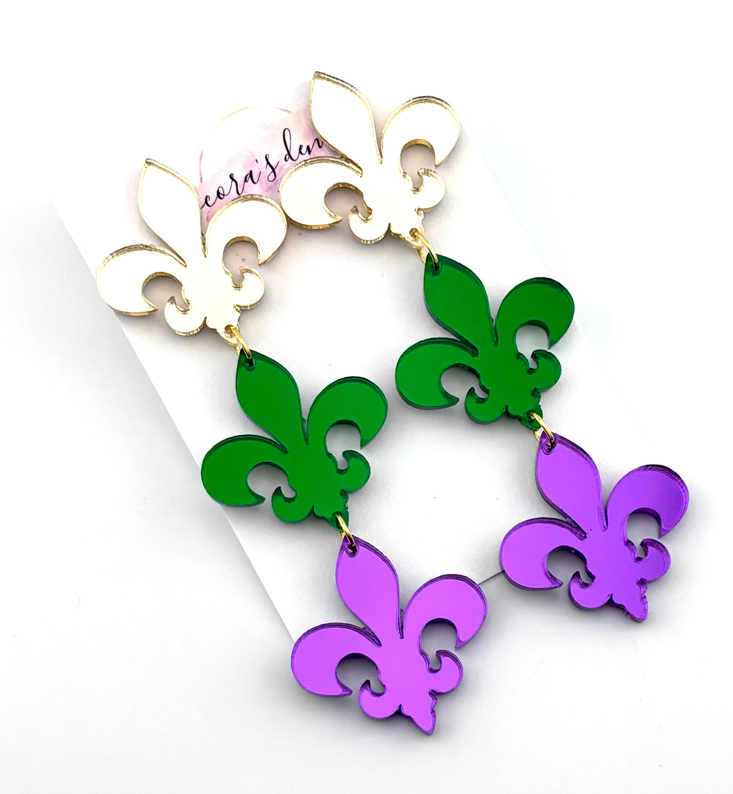 Mardi Gras Earrings