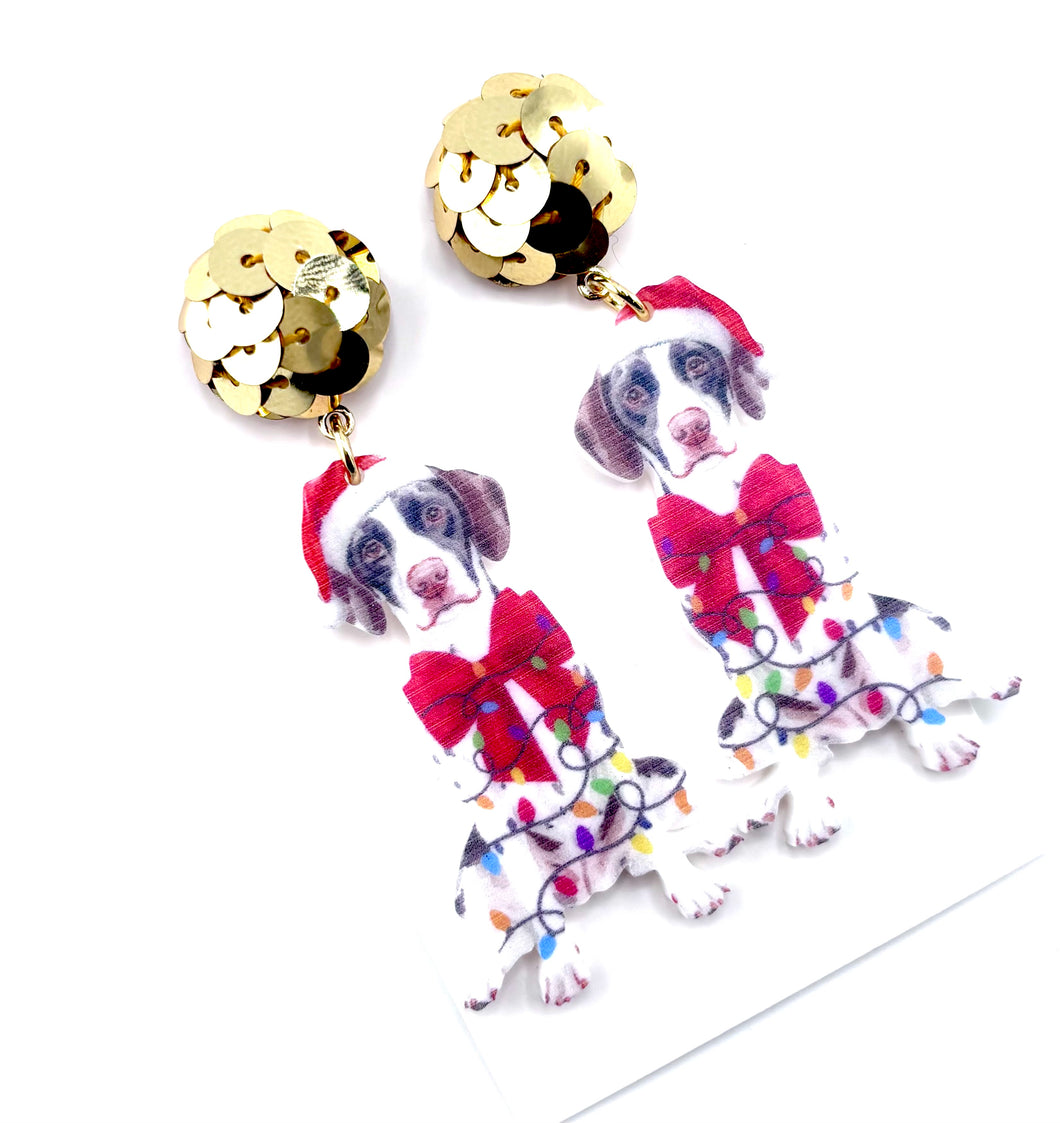 Christmas Dog Earrings