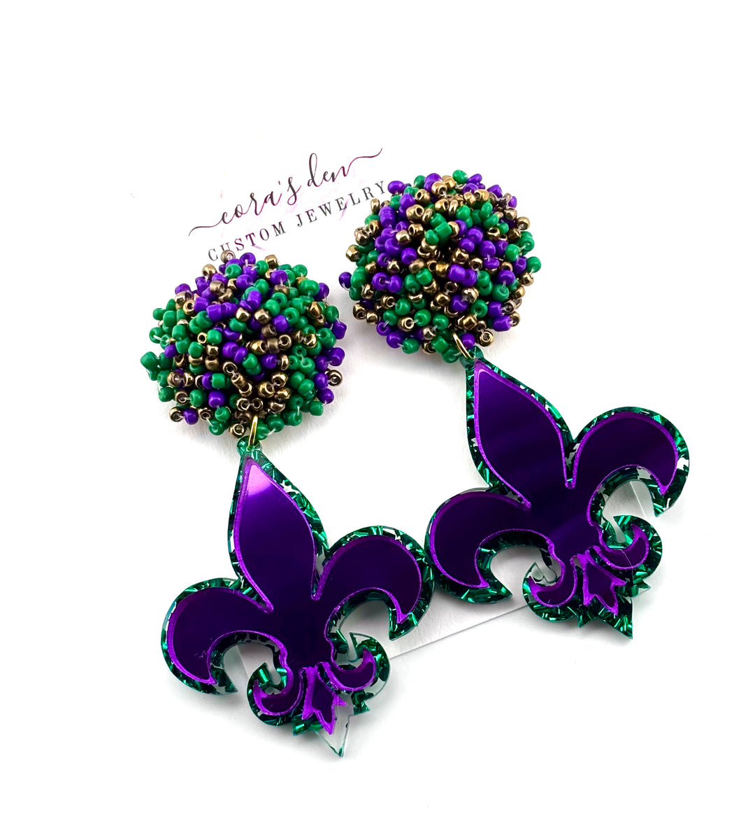 Mardi Gras Earrings