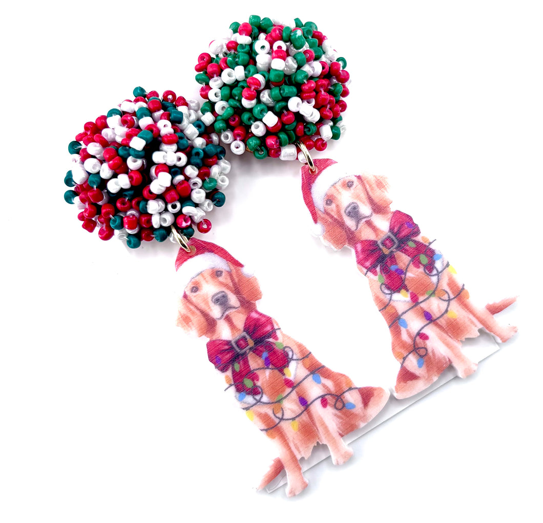 Christmas Dog Earrings