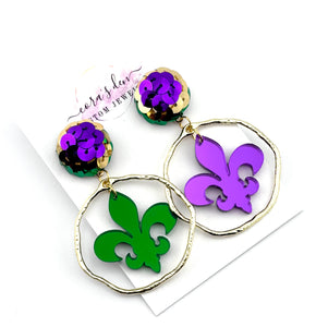 Mardi Gras Earrings