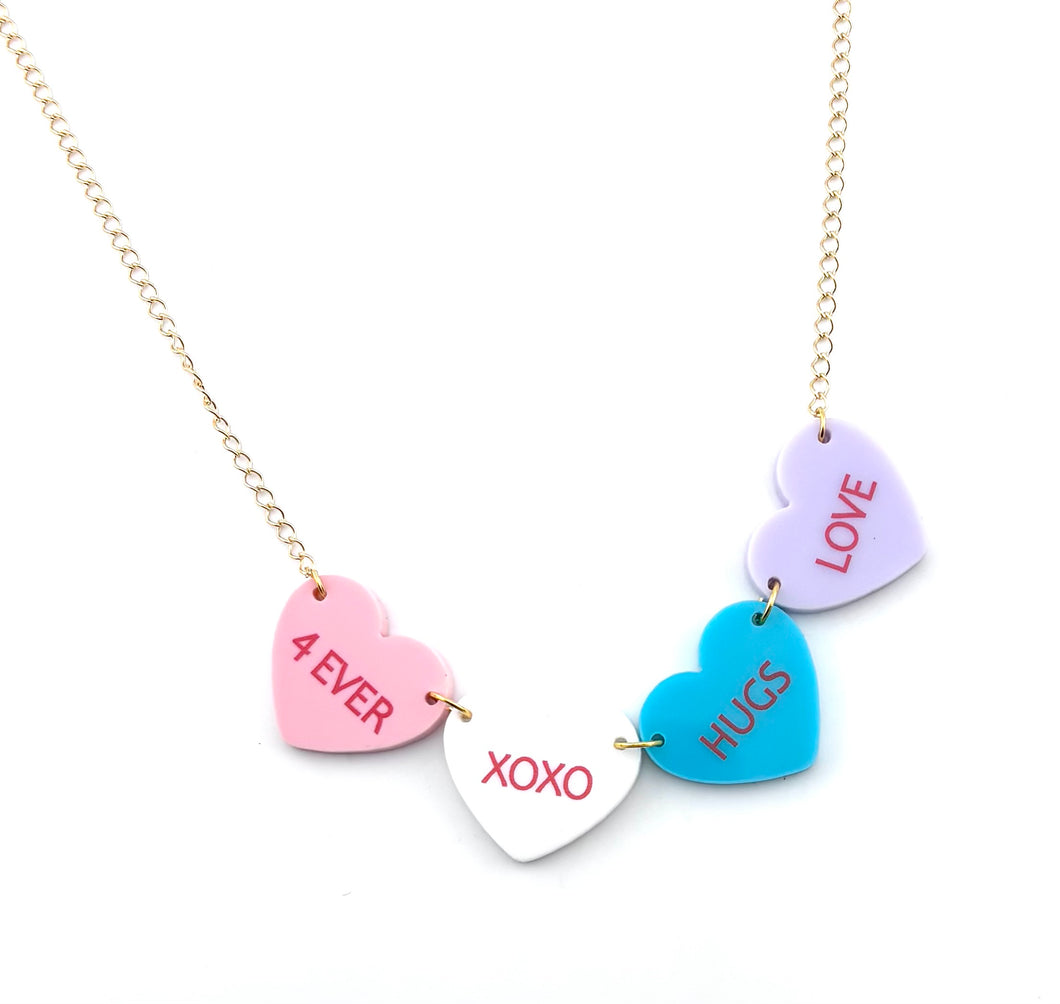 Conversation  Heart Necklace