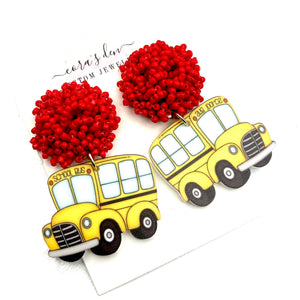 School Bus Earrings