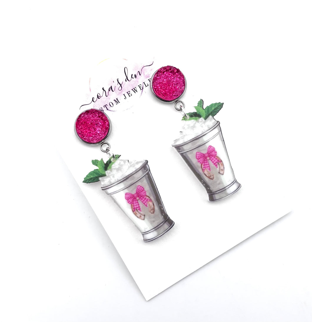 Derby Mint Julep Earrings
