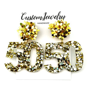 50 Birthday Earrings