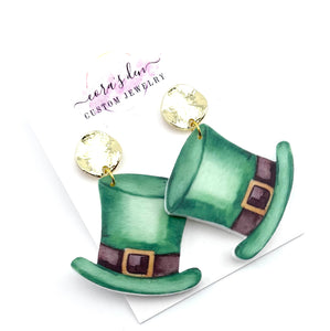 LAST ONE St. Patrick’s Day Hat Earrings