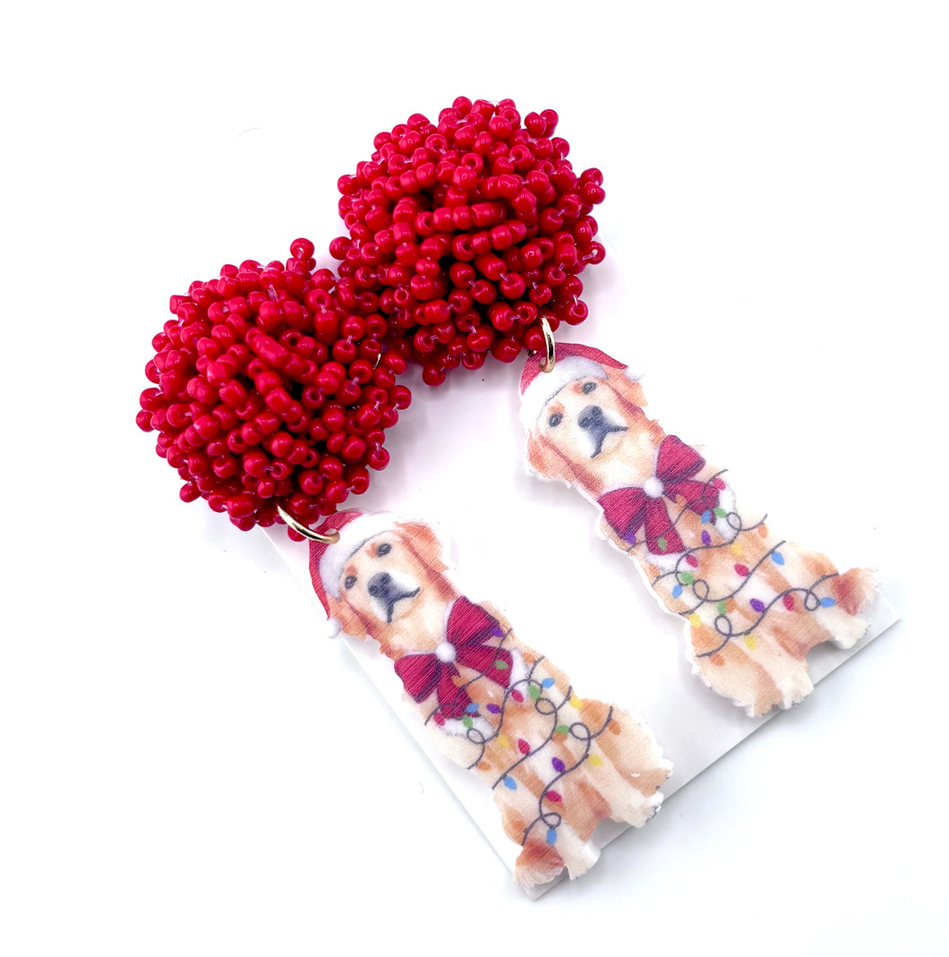 Christmas Dog Earrings
