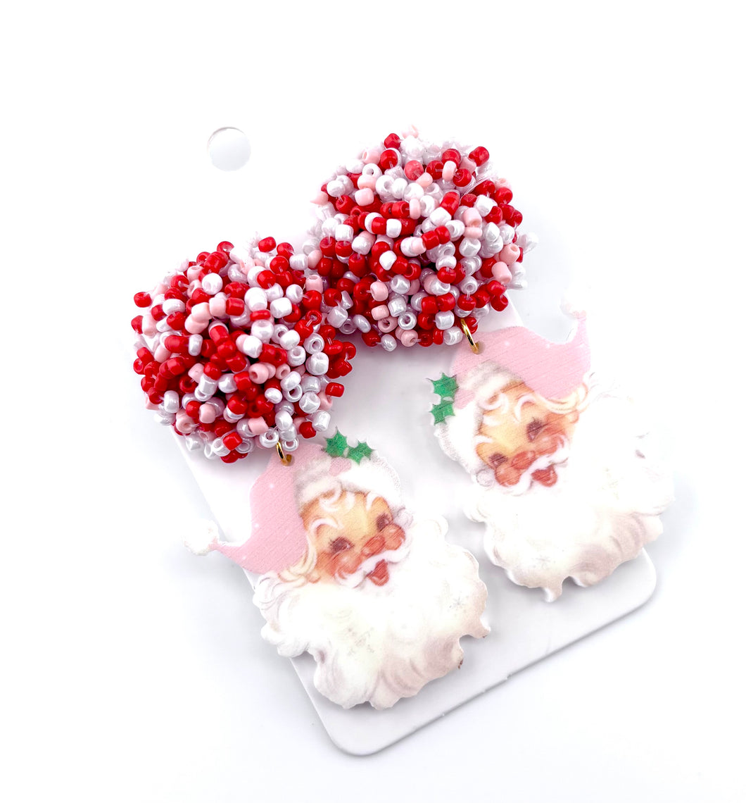 Vintage Santa Earrings