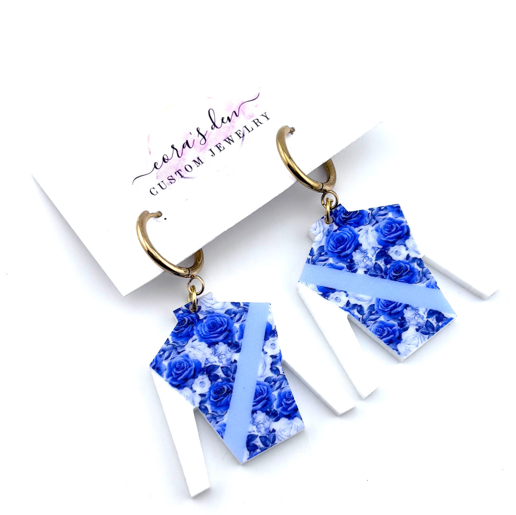 Derby Jockey Silk Earrings