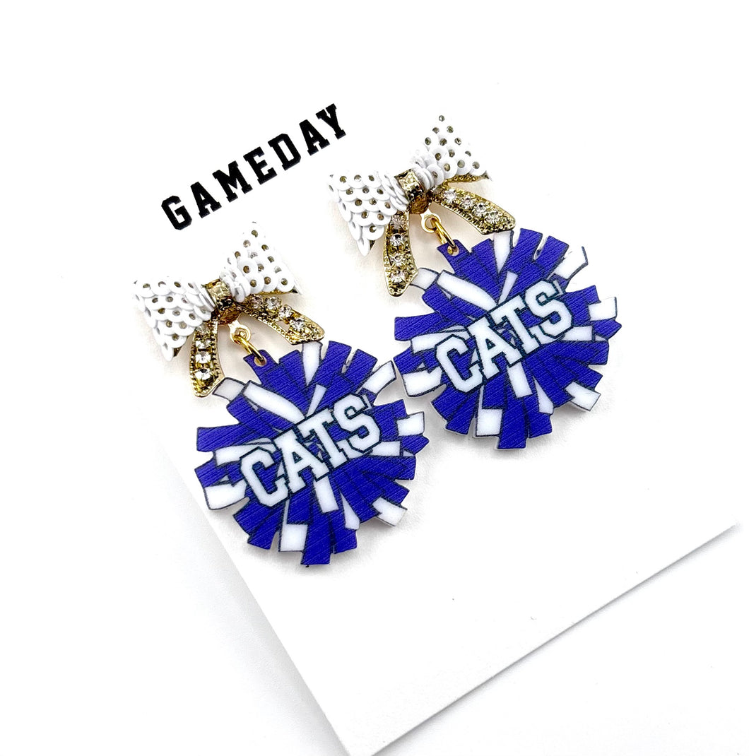 CATS Cheer Pom Earrings