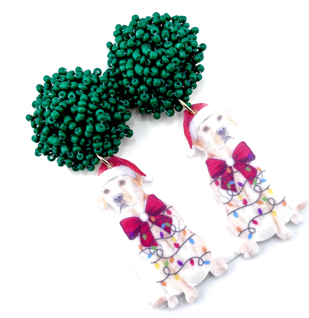 Christmas Dog Earrings