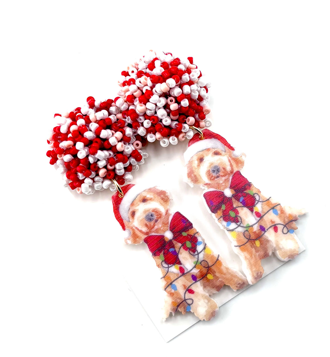 Christmas Dog Earrings