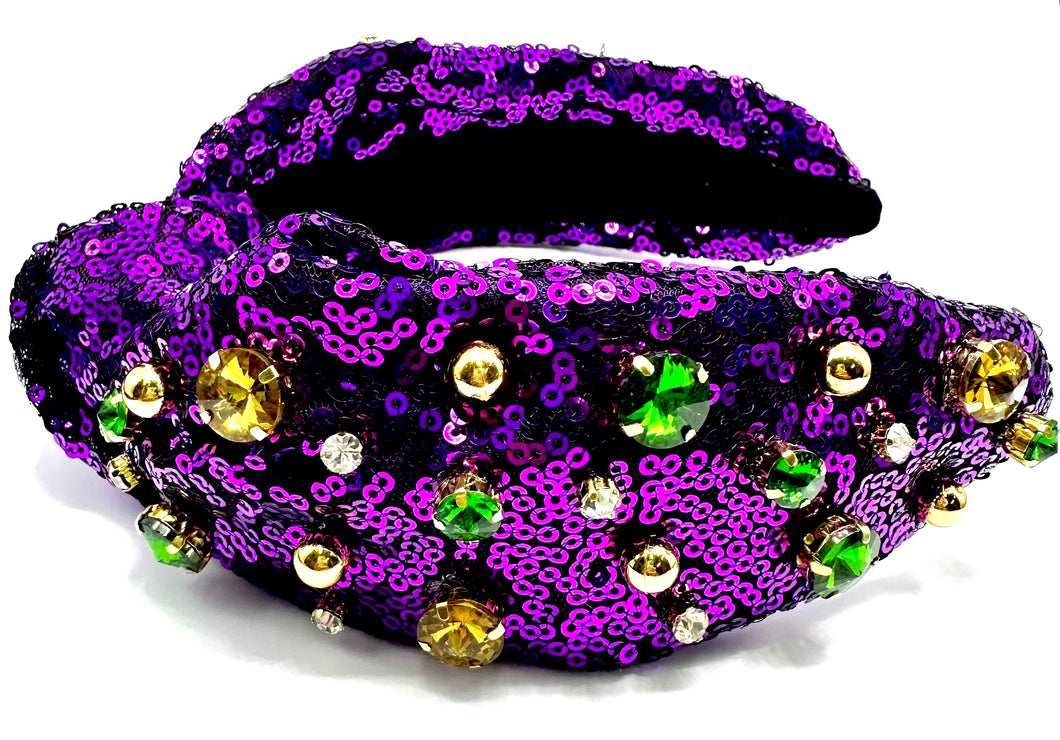 Mardi Gras Headband Purple