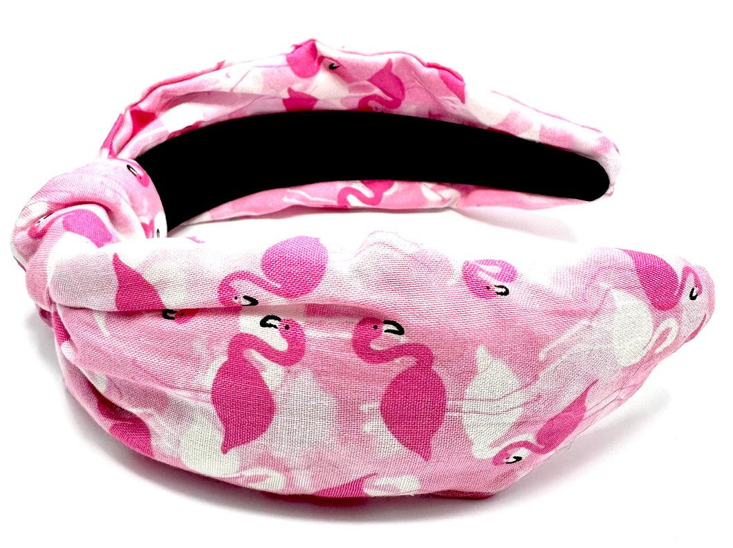 Pink Flamingo Fabric Headband