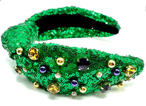 Mardi Gras Headband Green