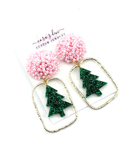 Christmas Tree Frame Earrings