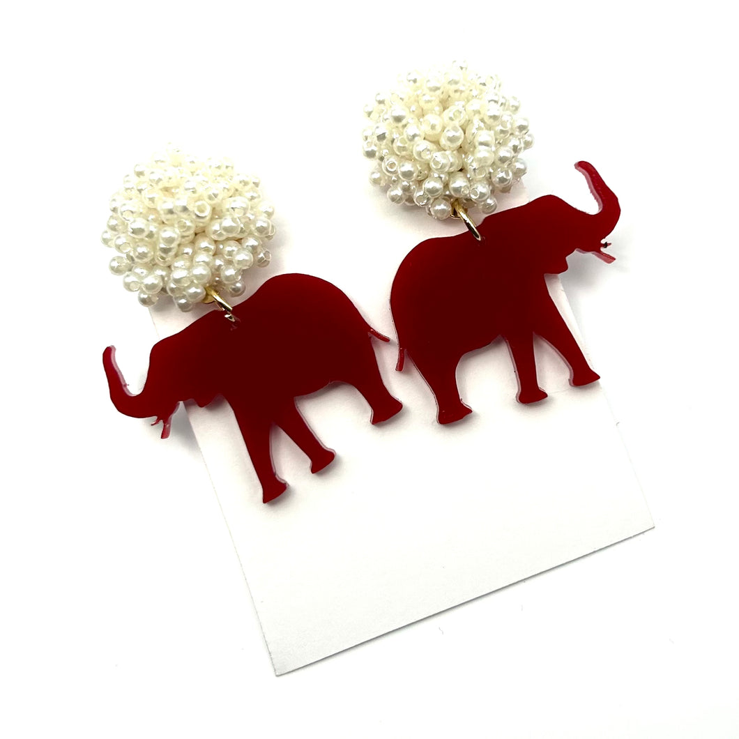 Alabama Elephant Earrings