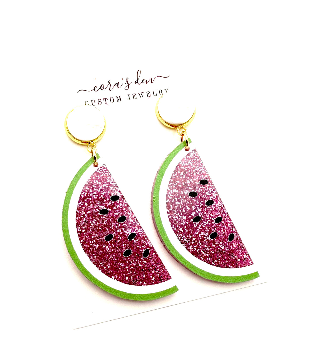 Watermelon Earrings Glitter