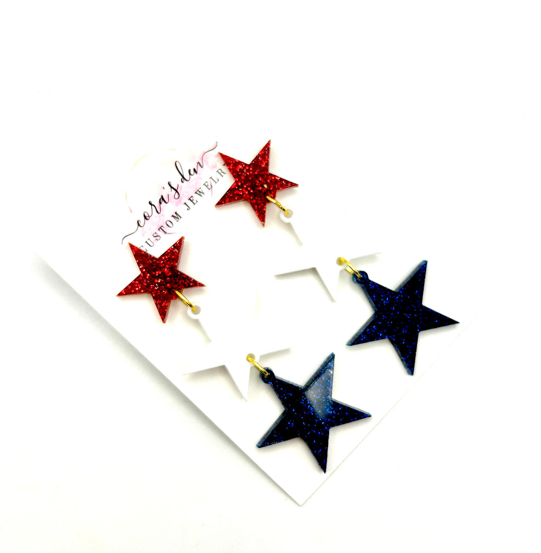 Star Earrings Glitter