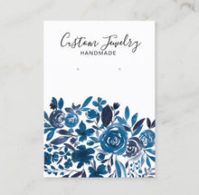 Load image into Gallery viewer, Blue Floral Card