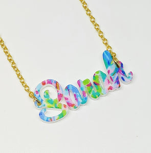 Pattern Name Necklace