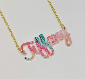 Pattern Name Necklace