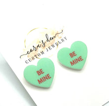 Load image into Gallery viewer, Be Mine Heart Stud Earrings