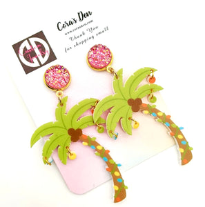 Xmas Palm Tree Earrings