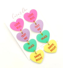 Load image into Gallery viewer, Conversation  Heart Earrings
