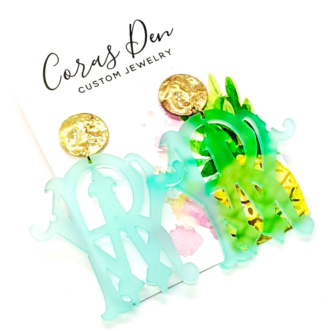 Caribbean Monogram Earrings