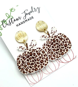 Leopard Pumpkin Earrings