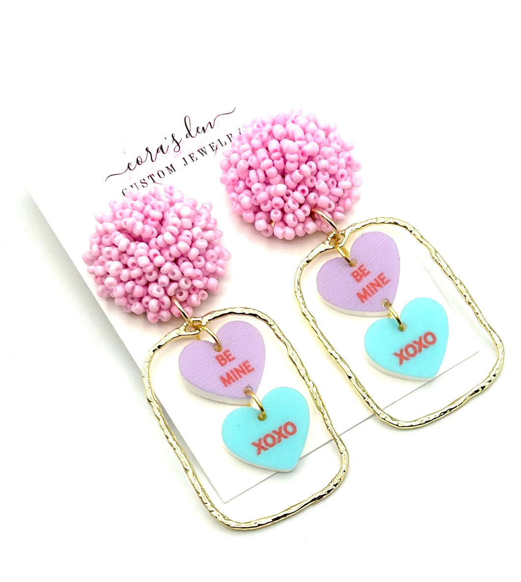 Conversation  Heart Earrings