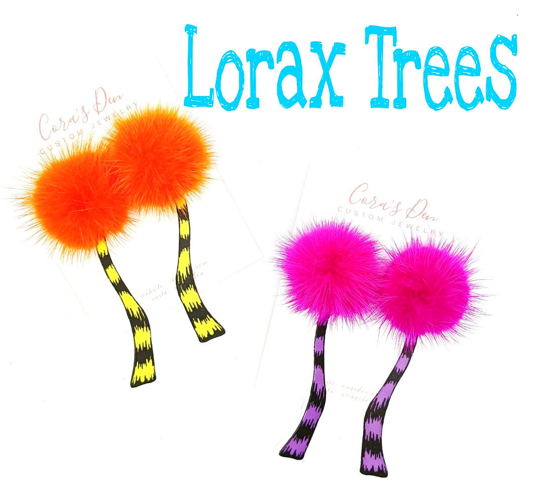 Lorax Trees Dr Seuss Earrings