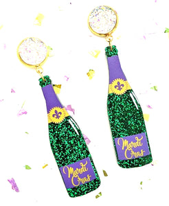 Mardi Gras Champagne Bottle