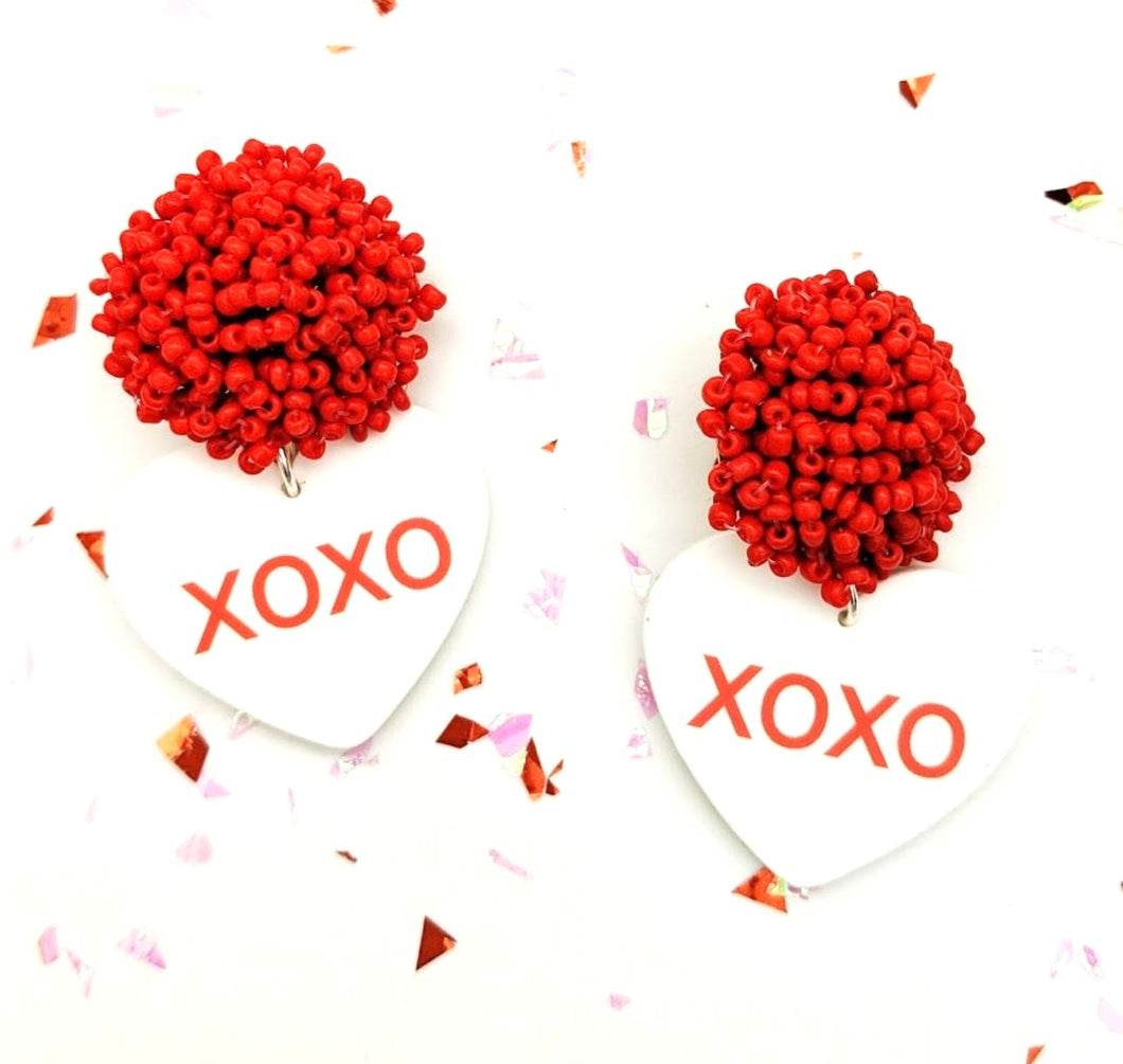 XOXO Heart Earrings