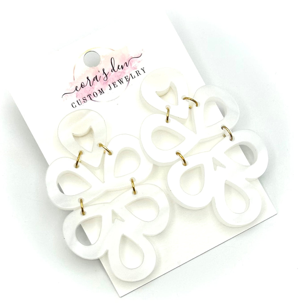 Pearl Geometric Earrings