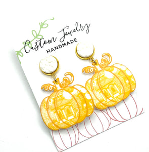 Chinoiserie Pumpkin Earrings