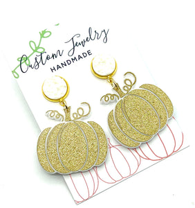 Gold Pumpkin Earrings