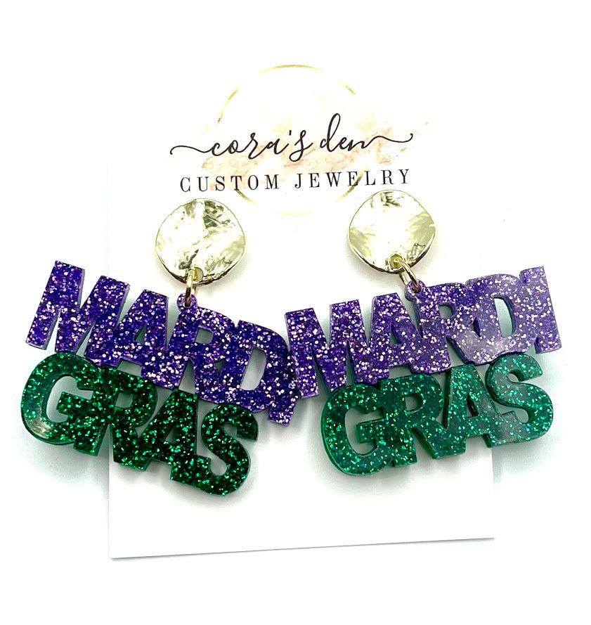 Mardi Gras Earrings