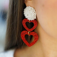 Load image into Gallery viewer, Double Heart Earrings